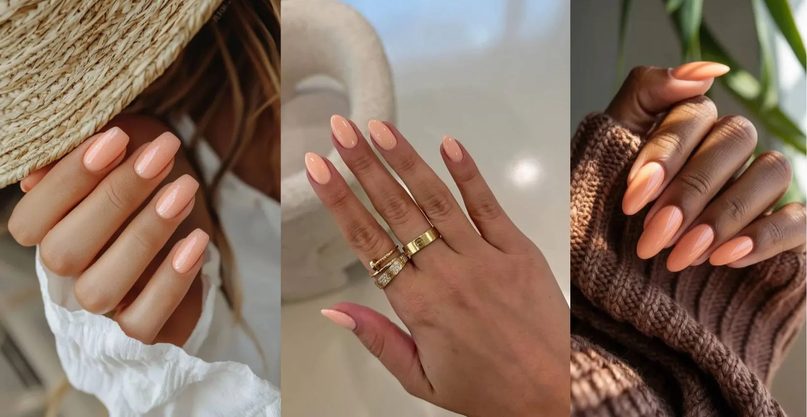 Same nail color shown on different skin tones and undertones comparison