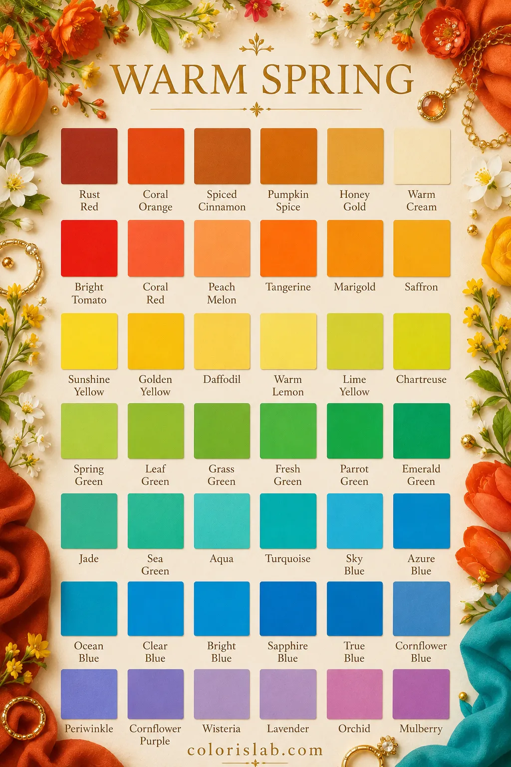 Warm Spring Color Analysis: The Complete Guide to Your Palette | ColorisLab